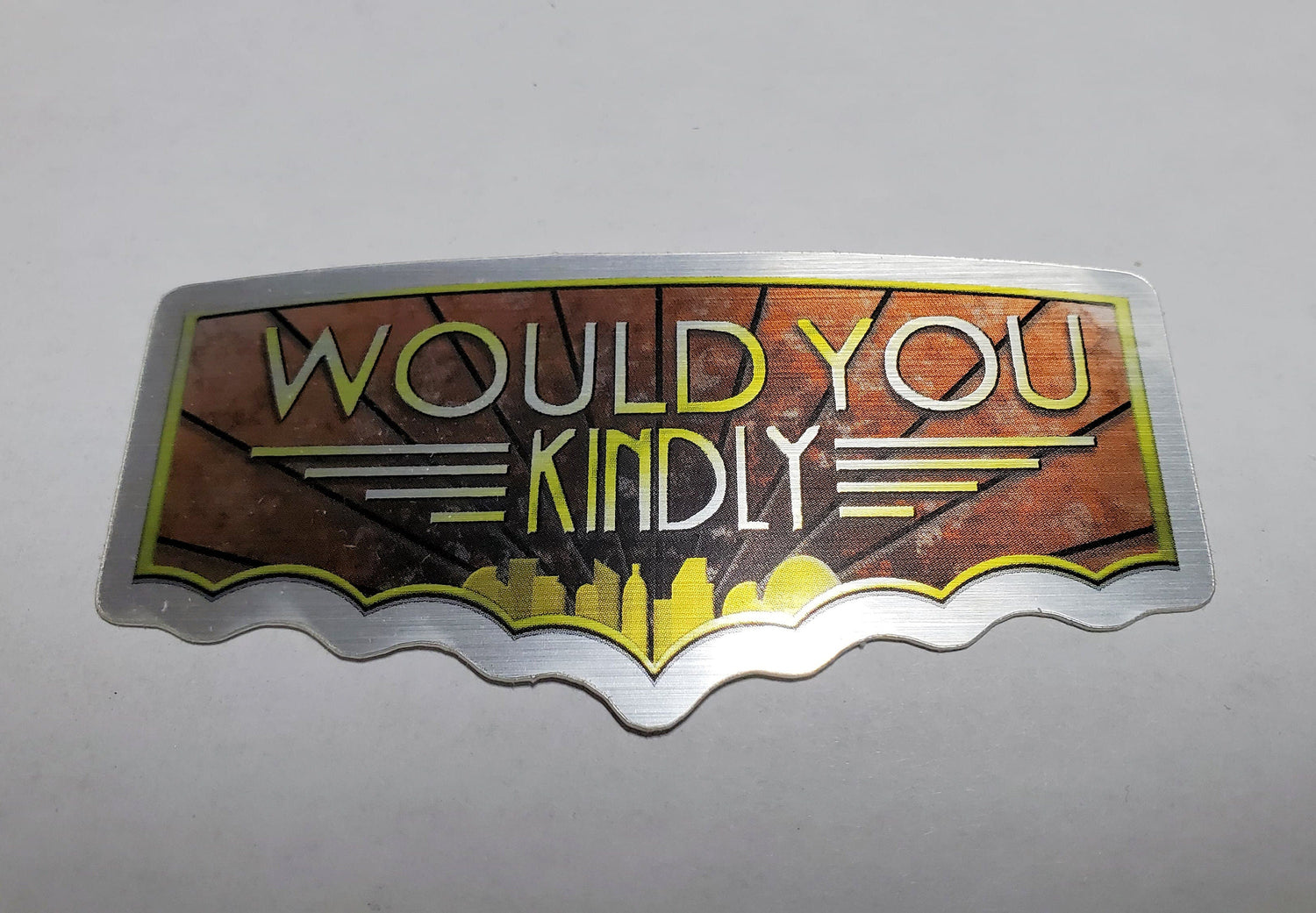 Would You Kindly Bioshock Inspired Aluminum Backed Stickers Lord and Lady Towers