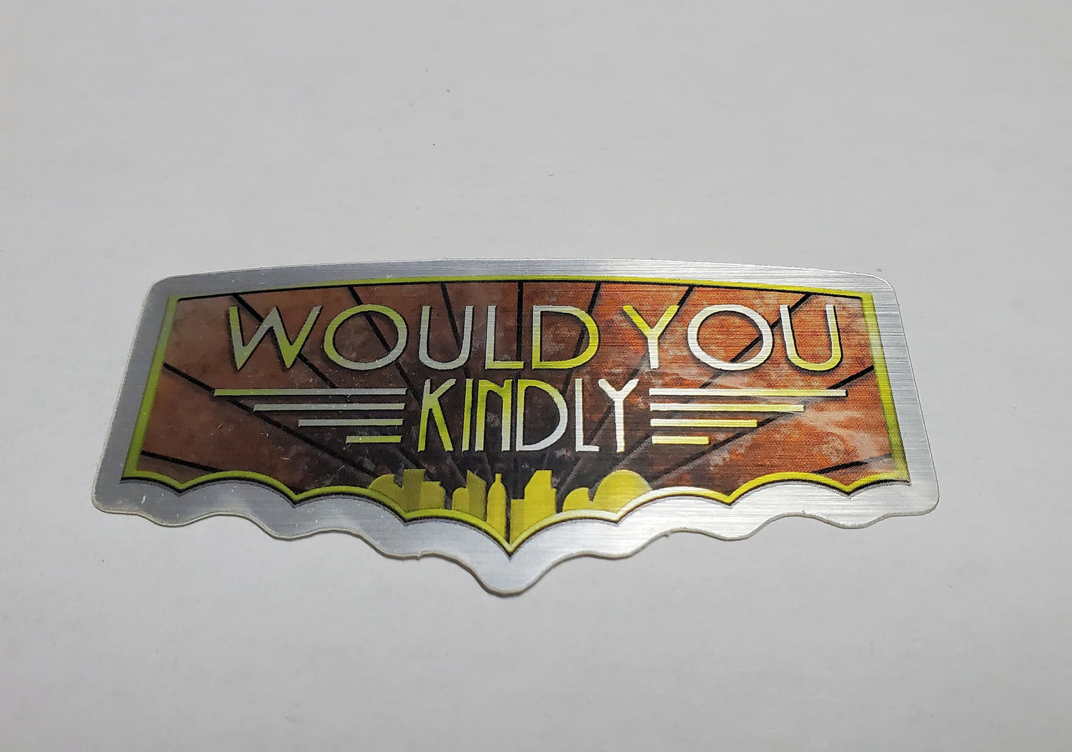 Would You Kindly Bioshock Inspired Aluminum Backed Stickers Lord and Lady Towers