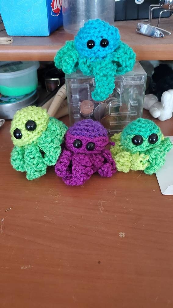 Octobabies Crocheted Adoptable Octopus Plush Lord and Lady Towers