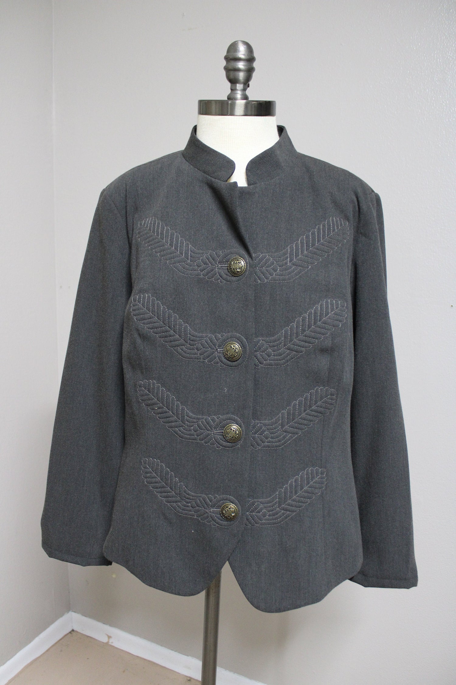 Gothic Military Upcycled Jacket size XL Lord and Lady Towers
