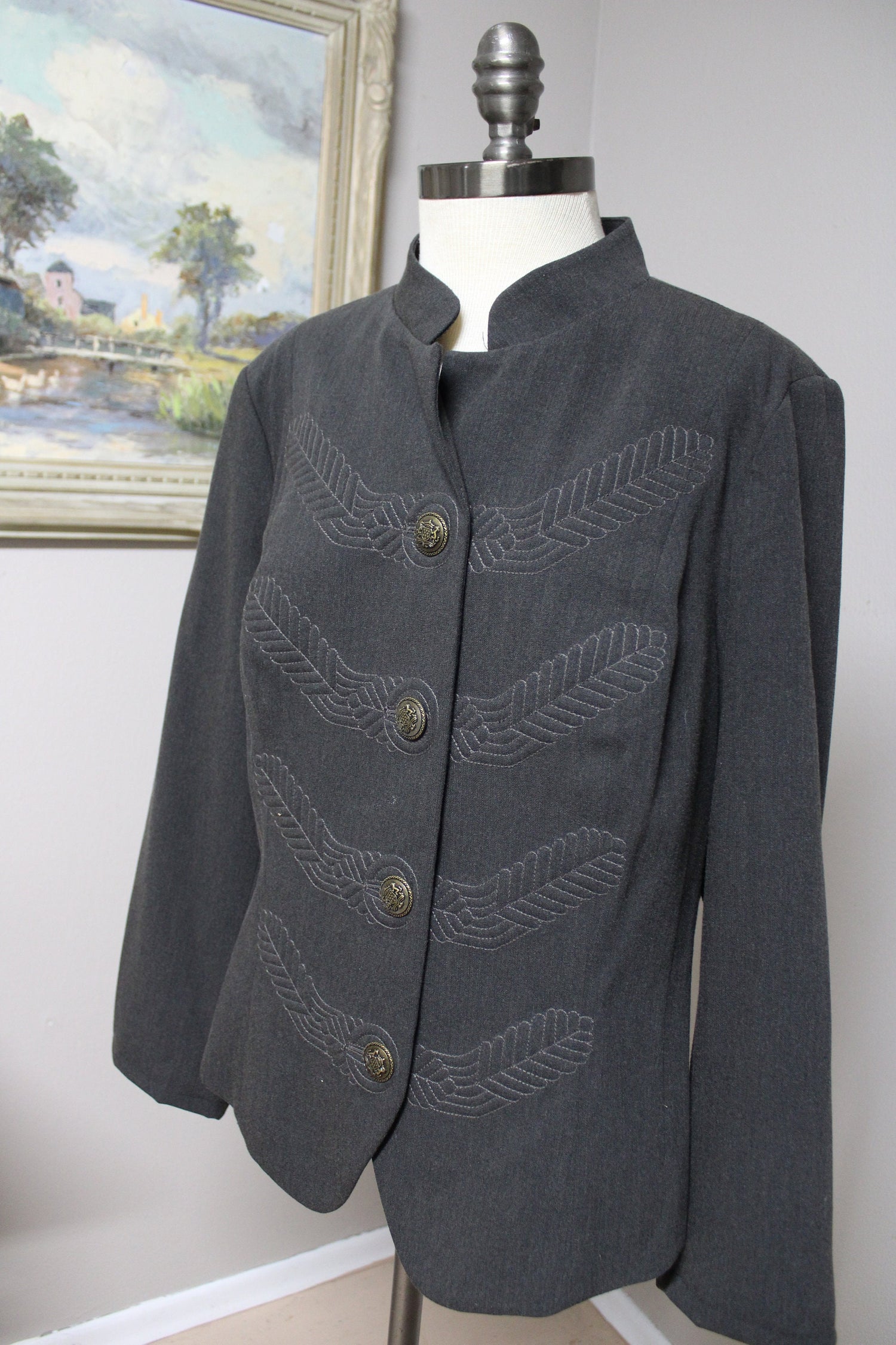 Gothic Military Upcycled Jacket size XL Lord and Lady Towers
