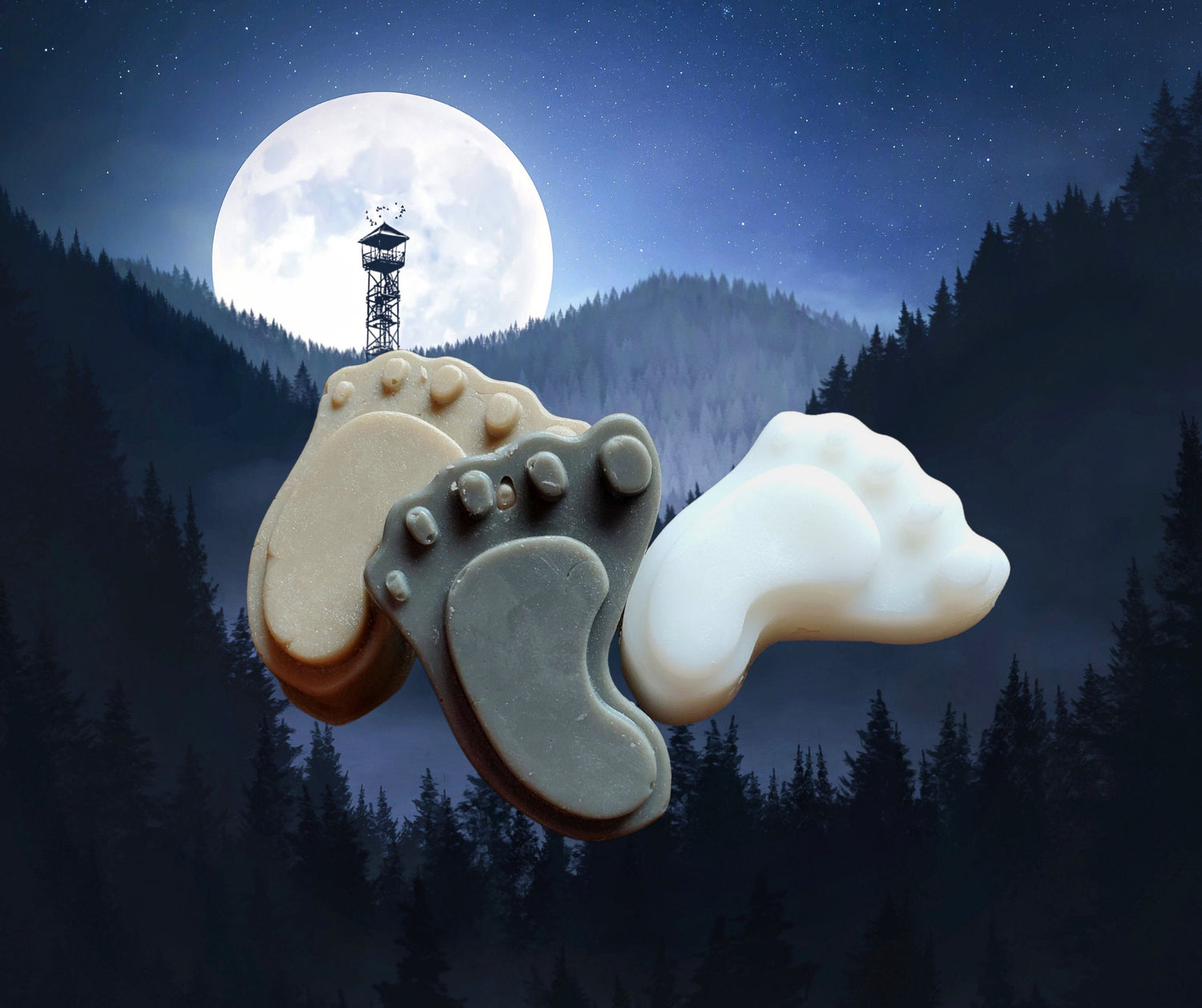 Bigfoot Cryptid Soap Handmade in Southern Oregon Lord and Lady Towers