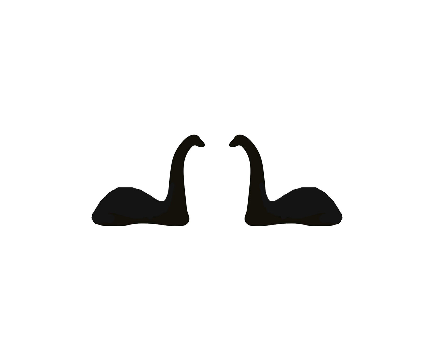 Loch Ness Monster Nessie Stud Earrings in either Black or Gold Lord and Lady Towers