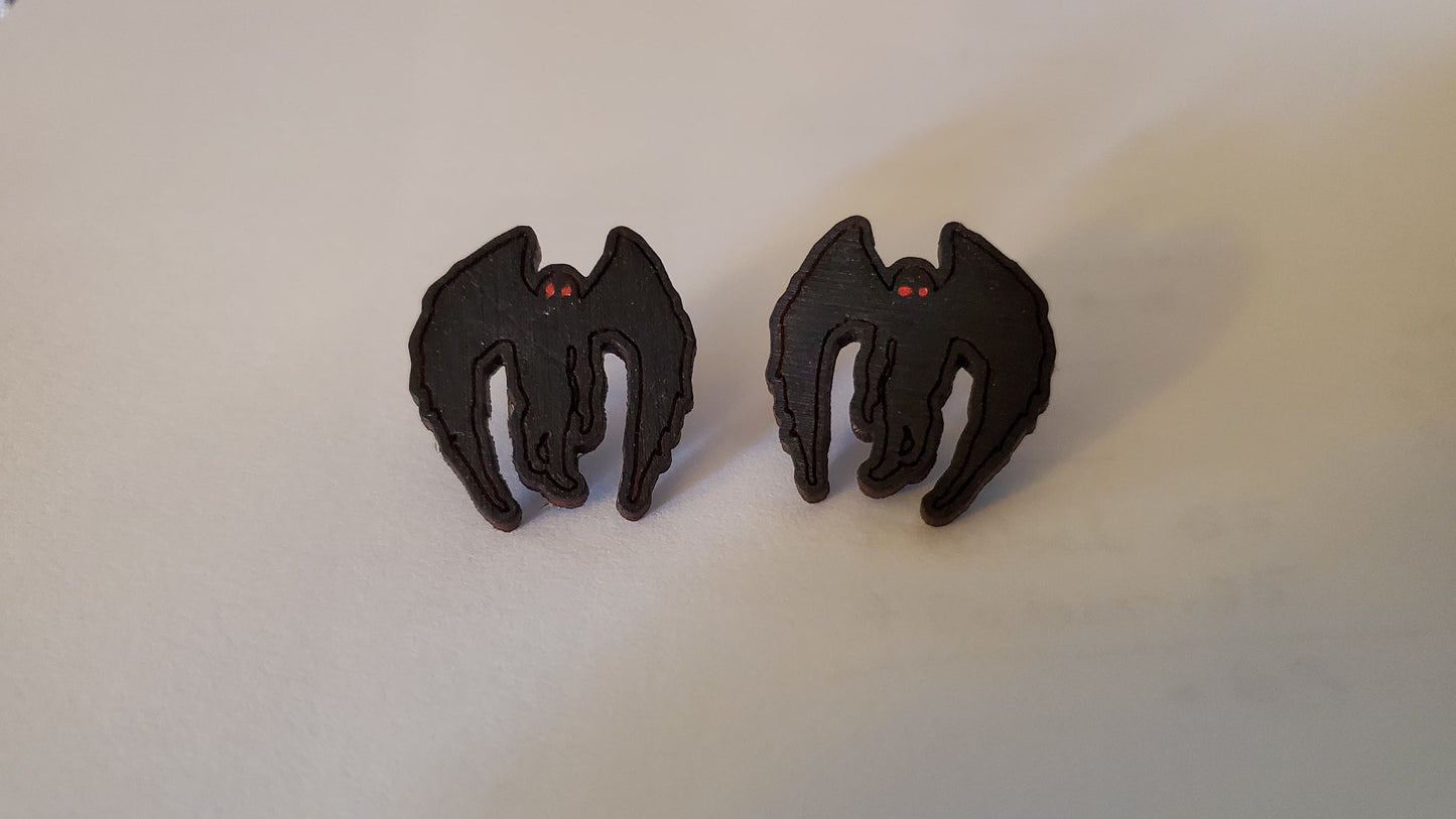 Fun Mothman Cryptid Post/Stud Earrings Lord and Lady Towers