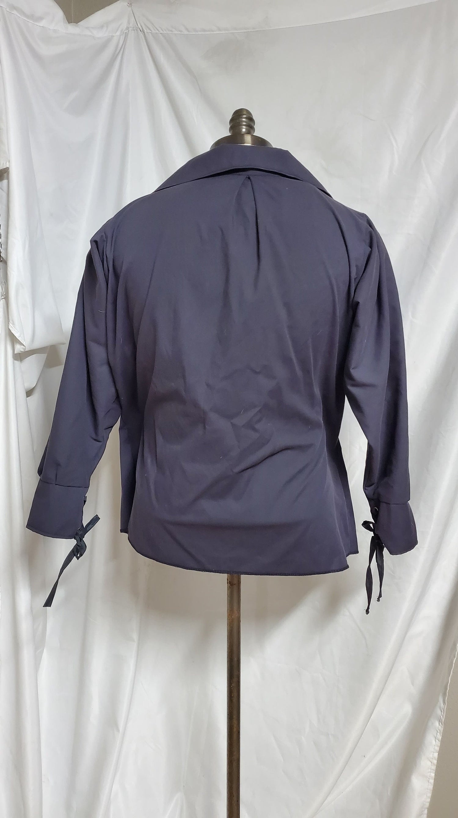 Pirate Steampunk Shirt with Puff Sleeves and Tie off Wrists Size M/L Lord and Lady Towers