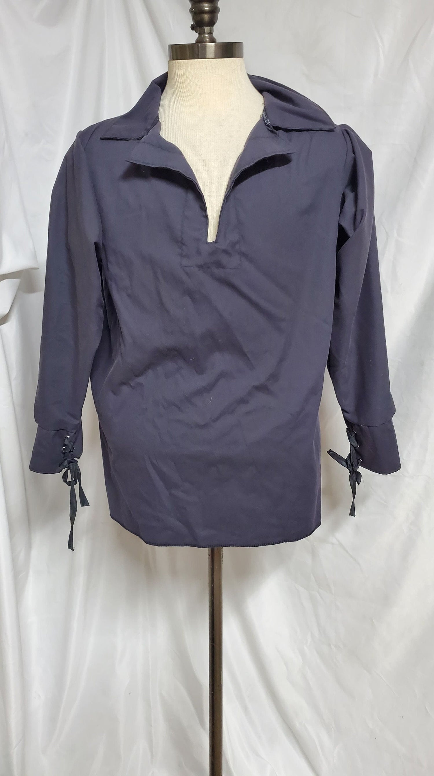 Pirate Steampunk Shirt with Puff Sleeves and Tie off Wrists Size M/L Lord and Lady Towers