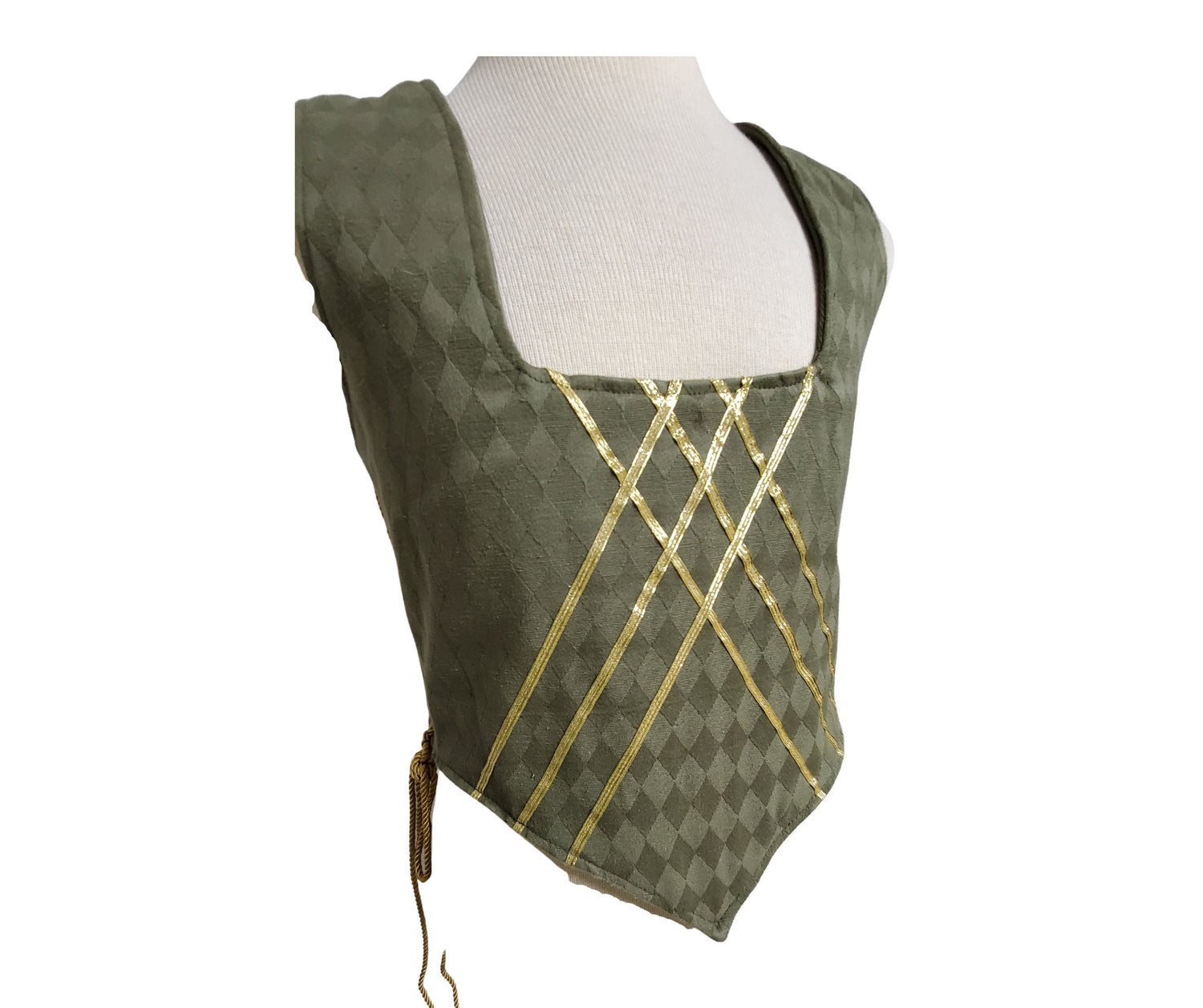 Renaissance Midevil Corset with real boning and draw strings Lord and Lady Towers