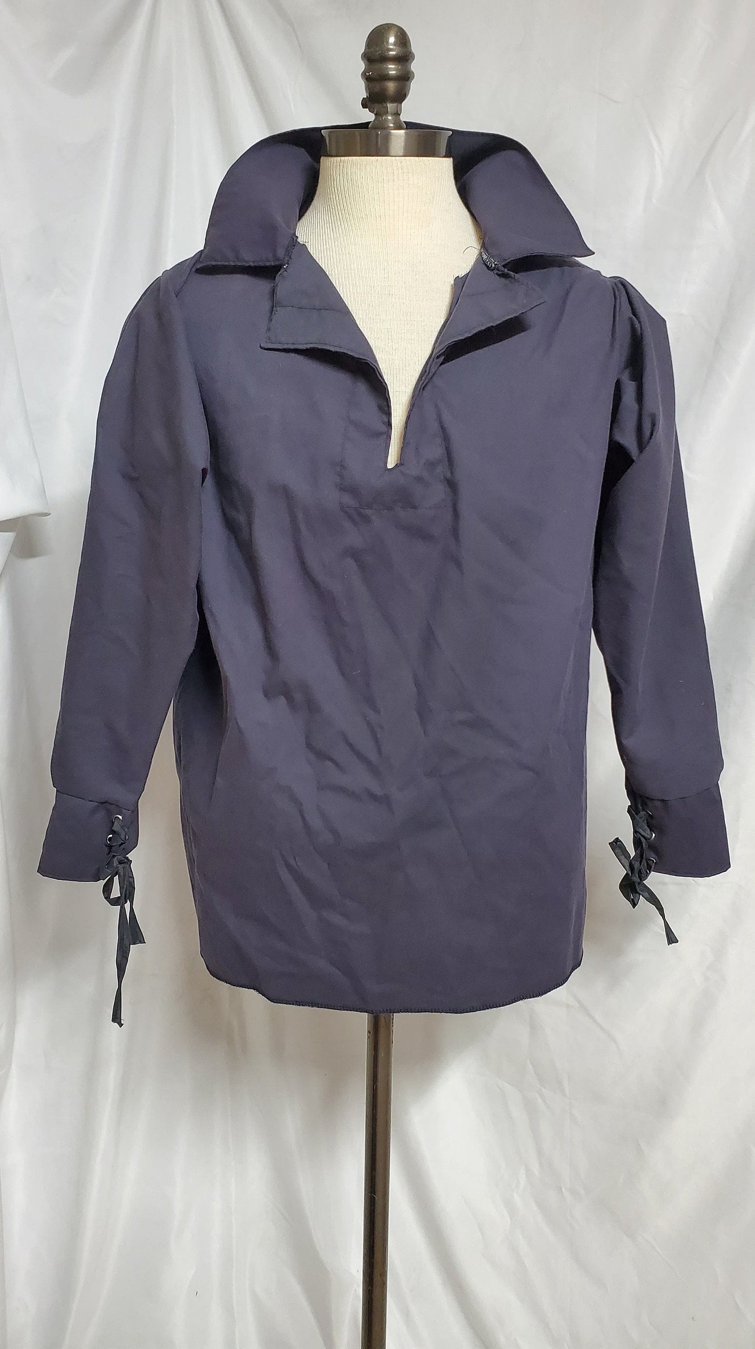 Pirate Steampunk Shirt with Puff Sleeves and Tie off Wrists Size M/L Lord and Lady Towers