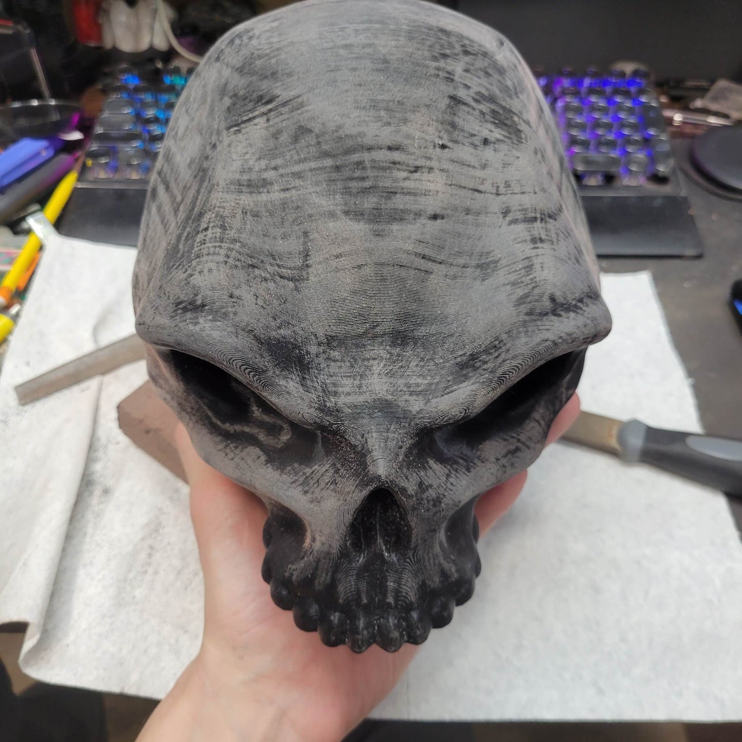 STL FILE ONLY Moveable Jaw Skull for 3d printing Lord and Lady Towers