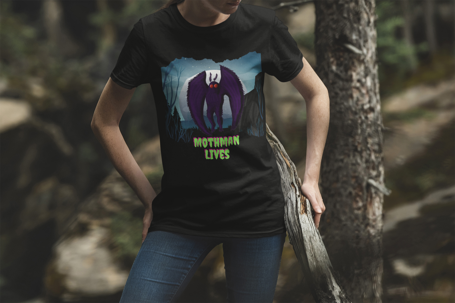 Mothman lives shirt- Awesome Cryptid Tshirt Lord and Lady Towers