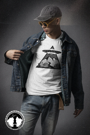 UFO Mountain Forest Scene Shirt Super Soft Tshirt